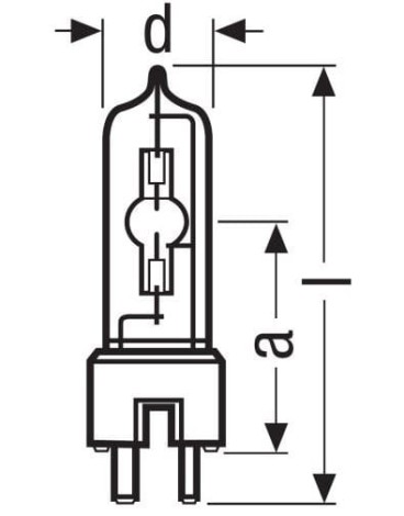 Lampa metalohalogenkowa OSRAM HMI 200W/SE UVS GZY9,5_rys.jpg
