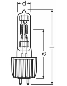 Żarówka halogenowa OSRAM 93728 LL HPL - 575W/230V