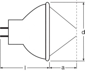 Żarówka halogenowa OSRAM 93520 - 300W/82V GX5.3 FHS